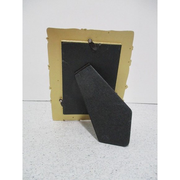 *Charming Marbleized Pink Enamel Daisies Rhinestone Table Top Frame - 3" x 4.5" - Picture 4 of 5